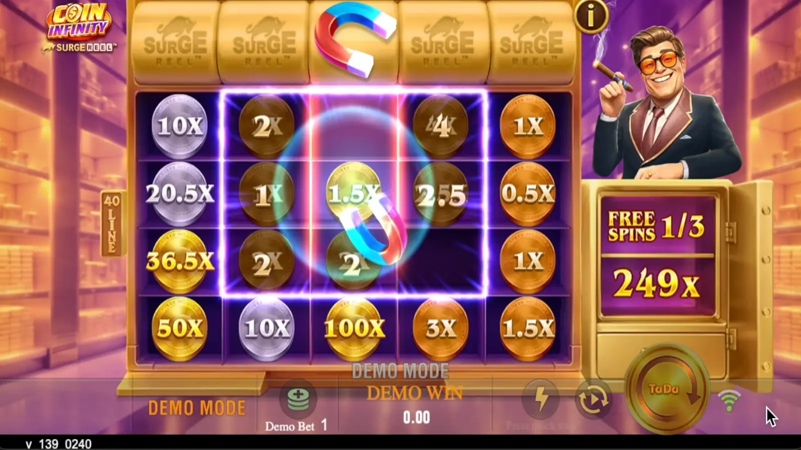 Coin Infinity Surge Reel Slot Lock & Respin Bonus Game