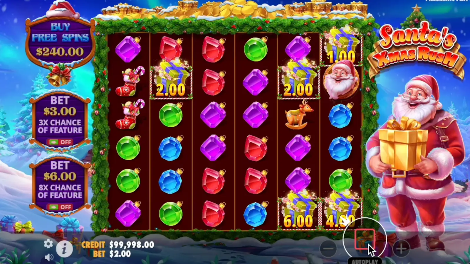 Santa's Xmas Rush Slot Xmas Rush Feature